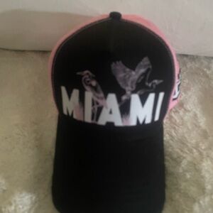 MIAMI Pink & Black Baseball Cap